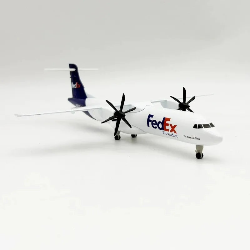 ATR Federal Aviation 20cm Alloy Metal Aircraft Model Toy with Landing Gear Wheels Adults Fun toy Static Display Model Aircraft