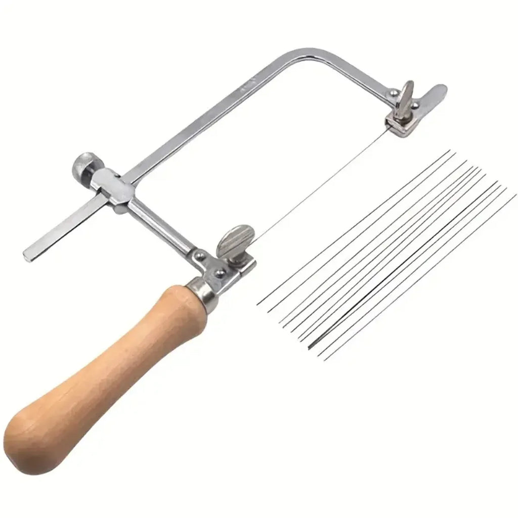 12Pcs Jeweler's Saw Frame Kit with Blades Adjustable Wax Ring Precision Cutting Metal Saw for Jewelry Making Hand Tools