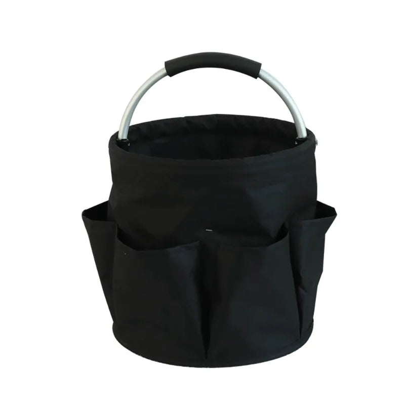 Foldable Oxford Cloth Storage Bucket 17L Camping Organizer Basket Portable Outdoor Picnic Beach Storage Bag Travel Home Bathroom