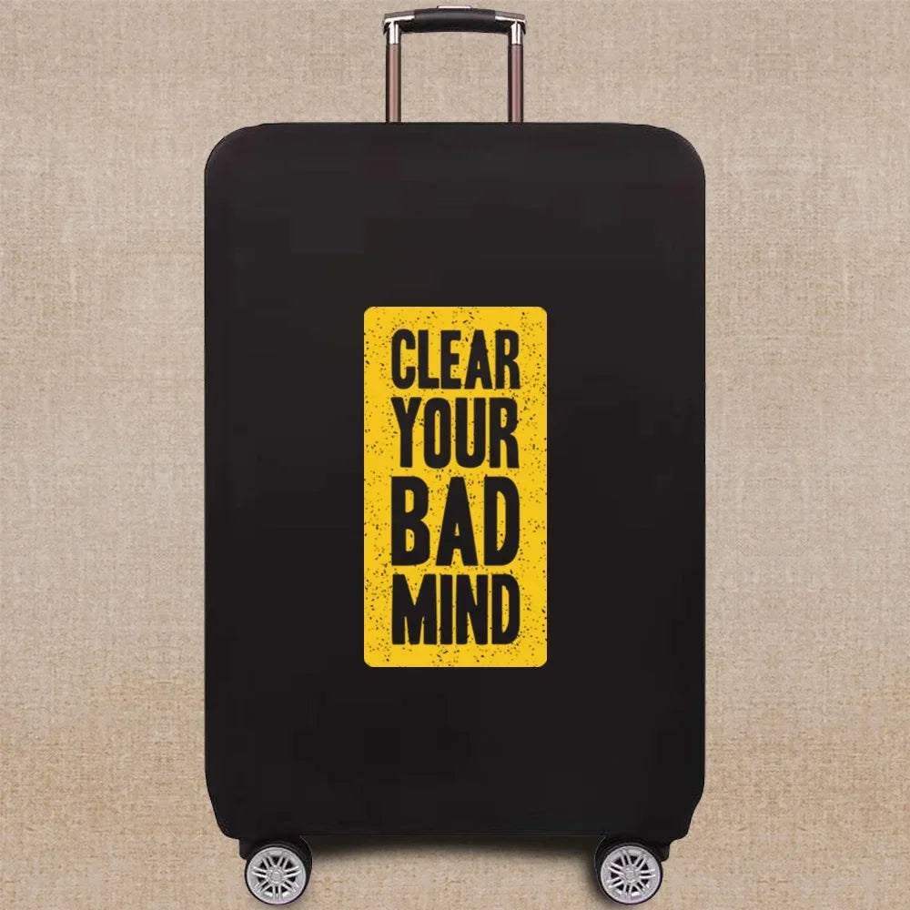 Travel Accessories Luggage Case Suitcase Dust Protective Cover 18-28 Inch Phrase Pattern Series Trolley Case Elastic Cover