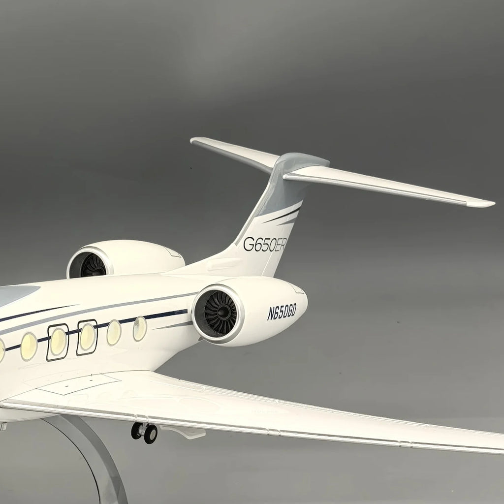 1:50 Scale Model Aircraft Gulfstream G650 Simulation Jet Airplanes Diecast Resin Model Plane Toy With Wheels Original G650 House