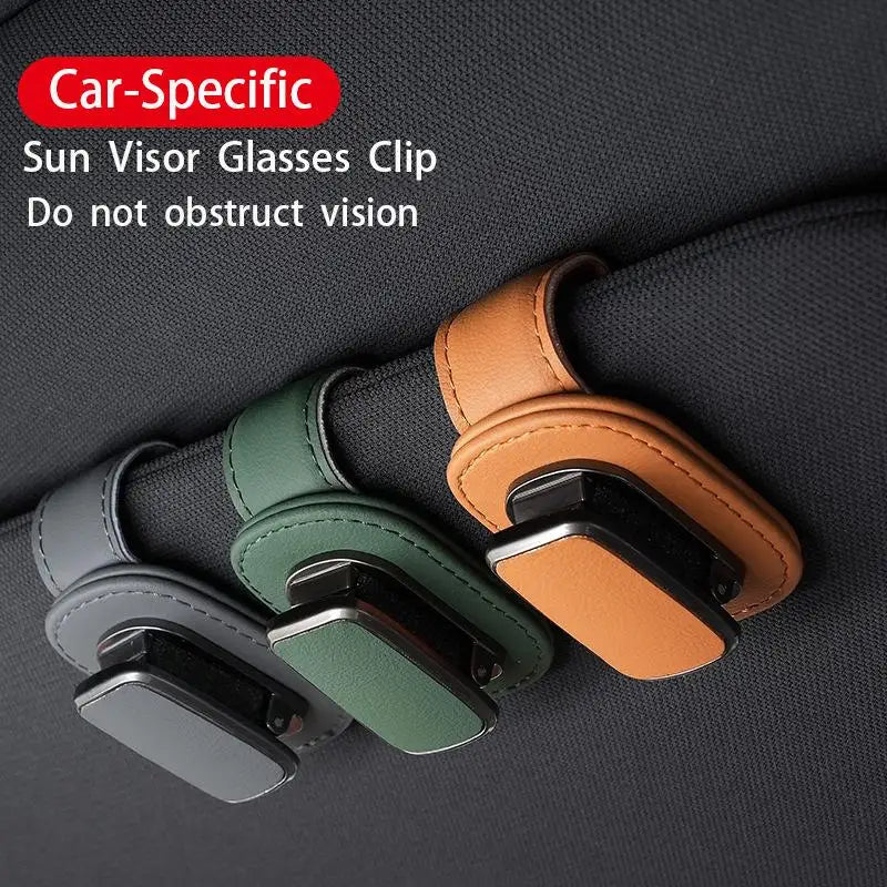 1Pcs Auto Glasses Holder Car Ticket Sunglasses Holder Car Sun Visor Glass Storage Car Interior Supplies