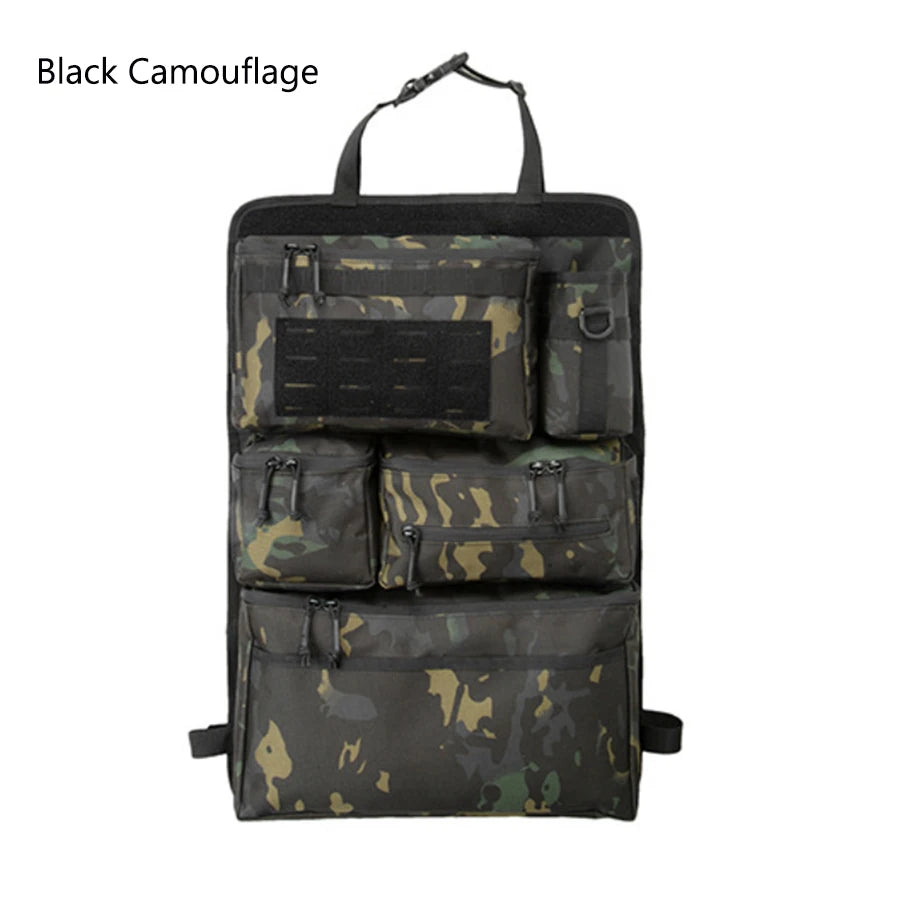 High Quality Multifunction 62*42CM 600D Tactical Car Back Seat Multi-Pocket Portable Hanging Storage Bag Organizer