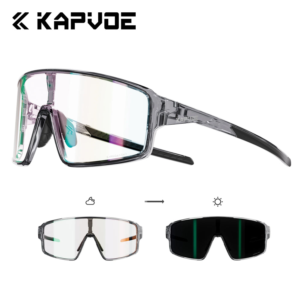 KAPVOE New Hiking Eyewear Cycling Sunglasses Men UV400 Sports MTB Outdoor Goggles Bicycle UV400 Women Running Windproof Glasses