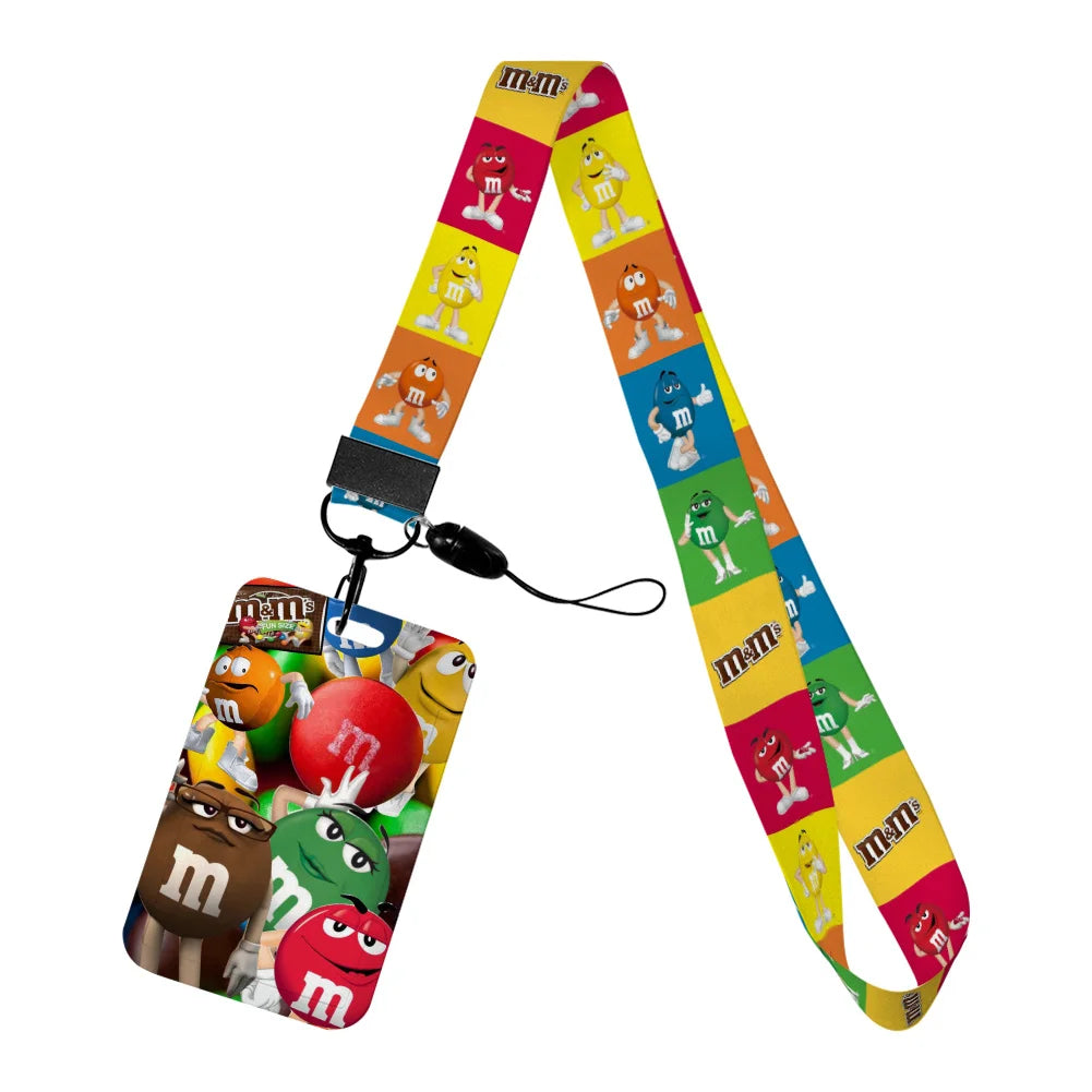 New Candy Design Lanyard Keychain ID Bus Card Cover Student Badge Holder Pass Hang Rope Lariat Gifts Keys Straps Accessories