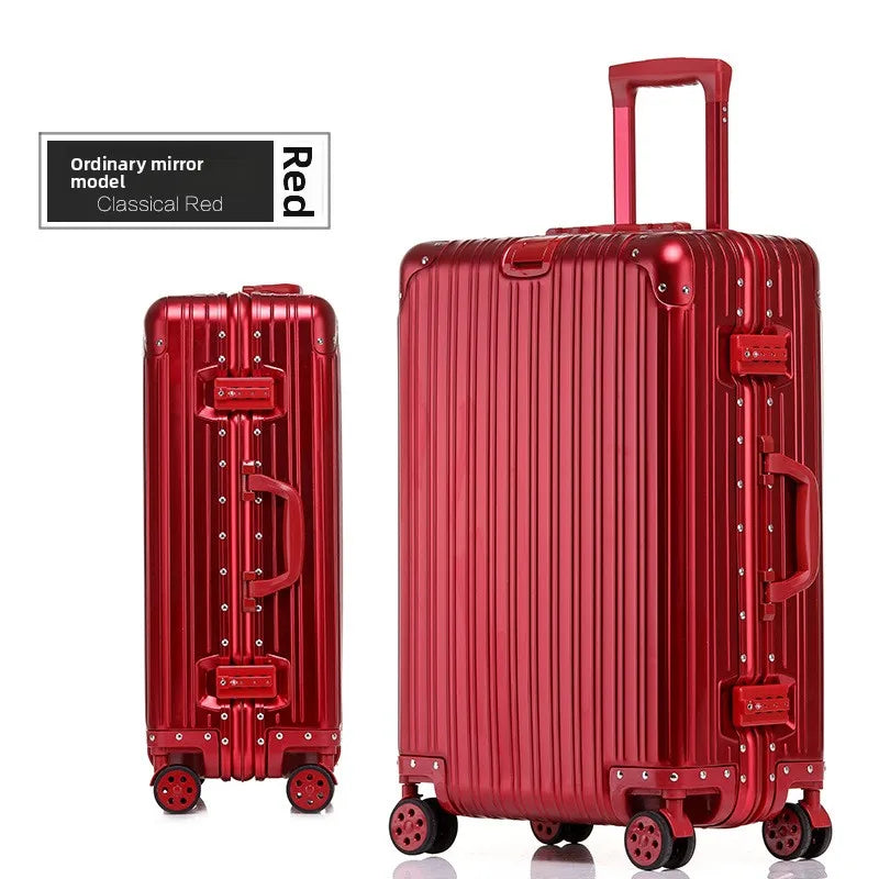 KLQDZMS High Quality All Aluminum Magnesium Alloy Luggage Large Capacity Travel Suitcase 20 Inch Boarding Business Luggage Bag
