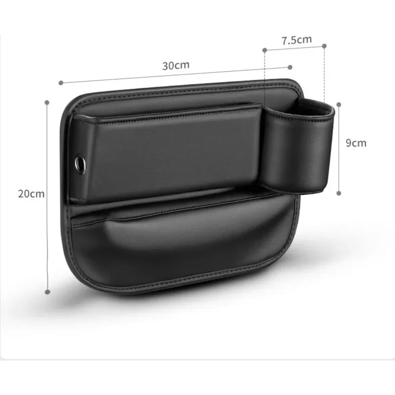 Car Seat Gap Filler Water Cup Holder Gap Side Storage Box Car Leather Universal Front Seat Gap Filler Storage Box Inside The Car
