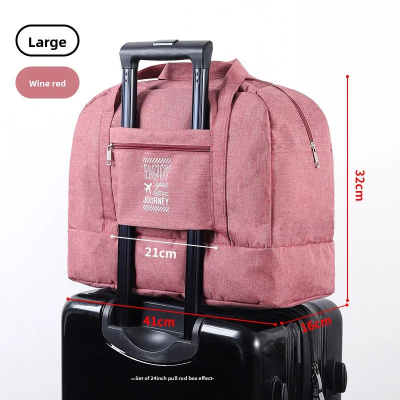 Double-Layer Waterproof Travel Bag for Gym & Swimming -Portable Handheld Dry/Wet Separation Cosmetic Toiletry Storage Unisex Bag