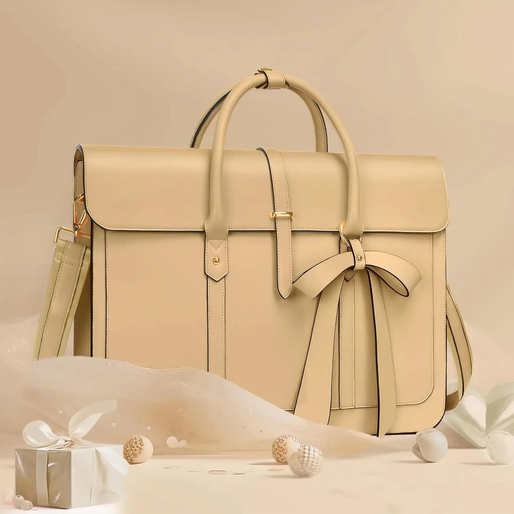 MOSISO Women's Tote Bag for MacBook 13 14 15 16 17.3 inch Notebook PU Leather Laptop Shoulder Bag Backpack Handbag Dual-purpose