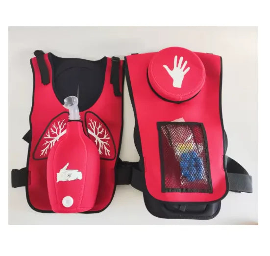 Heimlich Maneuver Vest Adult/Child Anti Choking CPR Training Simulator First Aid Training Wearable Vest Practice Model