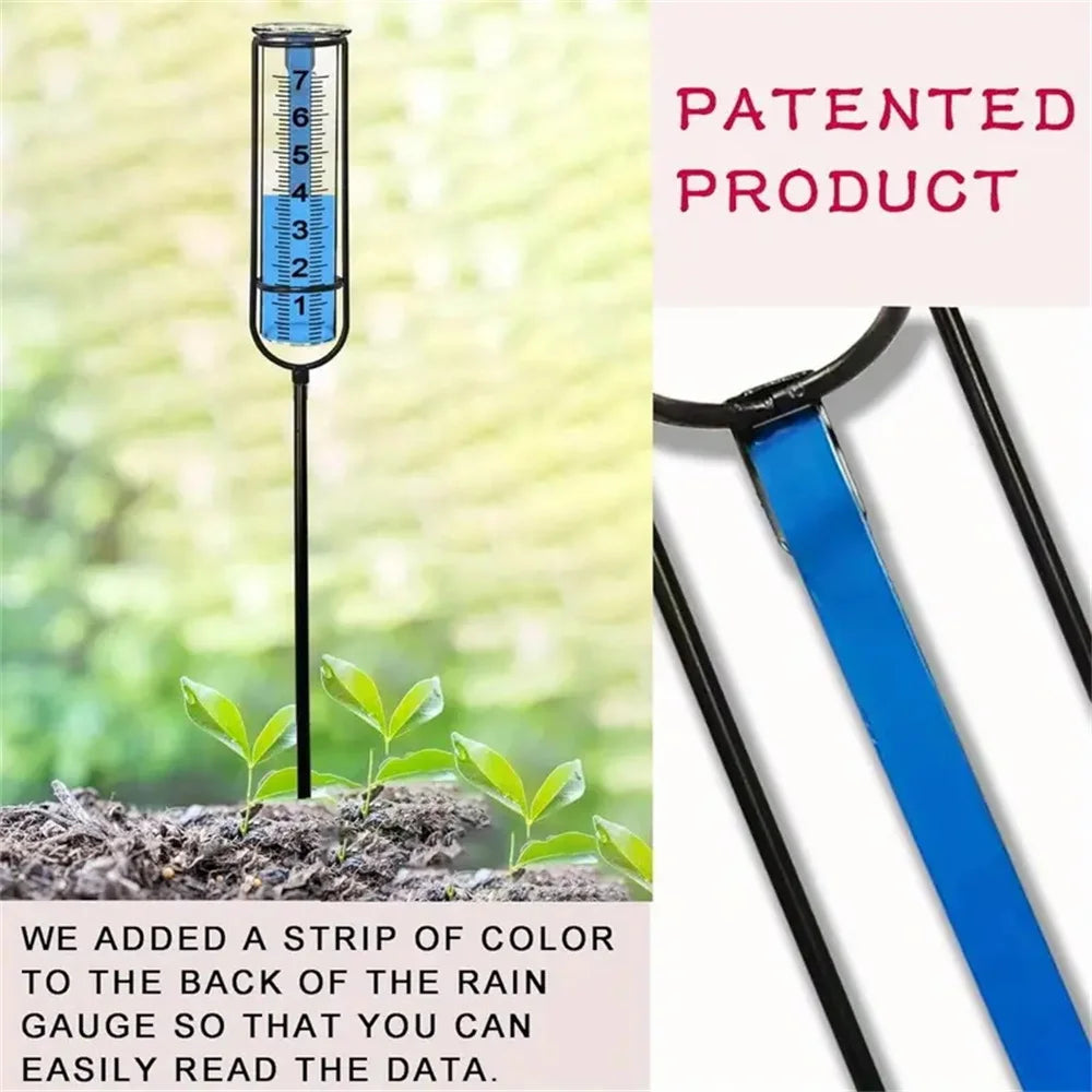 Outdoor Garden Rain Gauge Freeze Proof rain Gauge Outdoor Best Rated For Garden Deck Lawn with Large Numbers Adjustable Height
