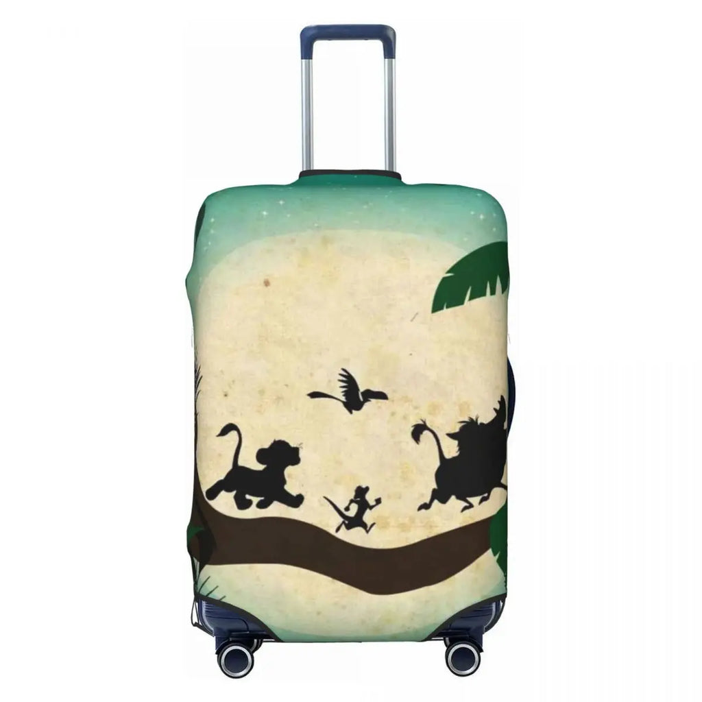 Custom The Lion Cartoon K-Kings Simba Luggage Cover Fashion Suitcase Protector Covers Suit For 18-32 inch