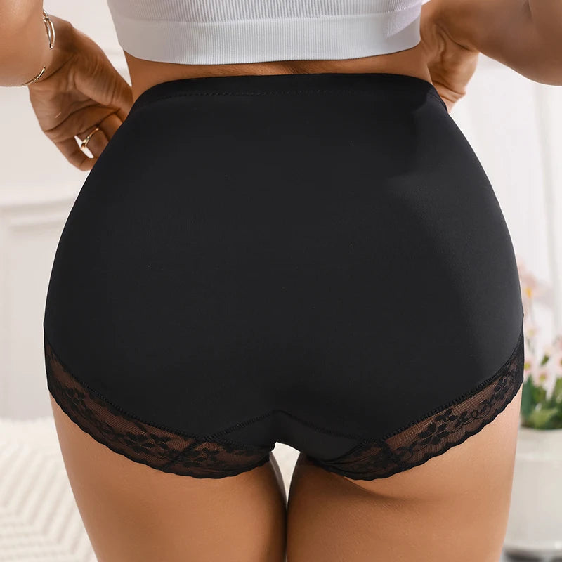 BZEL 2PCS Women's Shaper Panties High-Waist Lace Sexy Lingerie Shapewear for Women Wrap The Hips Briefs Fishbone Waist Slimming