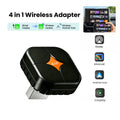 PLAYAIBOX Wireless CarPlay Android Auto Adapter 4 in 1 Dongle Plug and Play Screen Mirror Link AirPlay Miracast Car Accessories