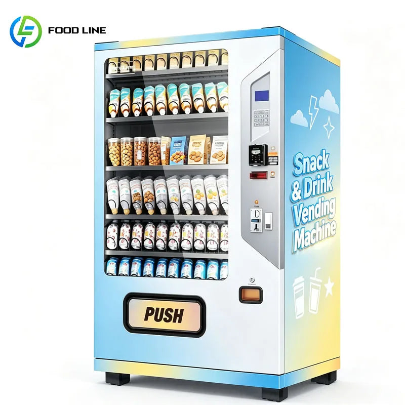 Cold Beverage Vending Machine Soda Juice Snack Automatic Dispenser Refrigerated Retail Store Customized