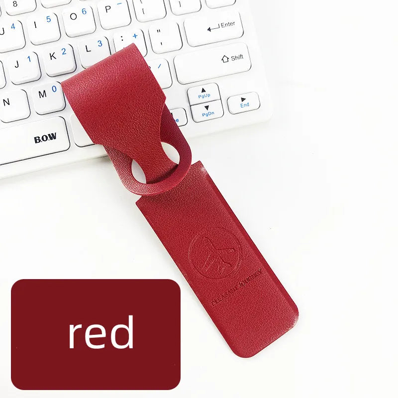 Suitcase Label Bag Pendant Handbag Long PU Leather Luggage Tag Name ID Address Tags Flight Vacation Travel Accessories