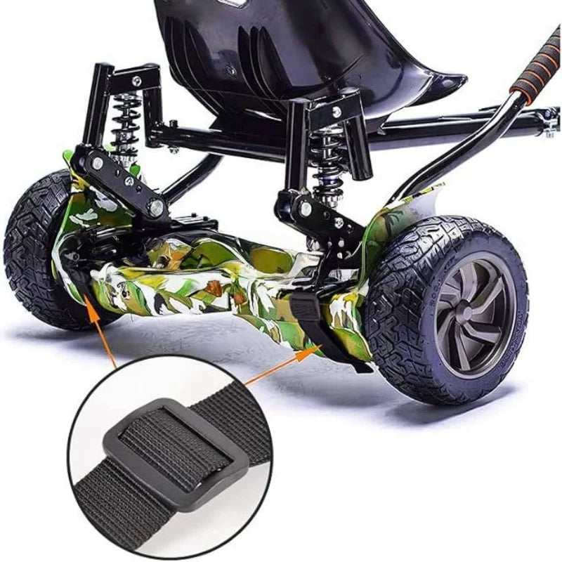 1Set Width Adjustable PP Nylon Webbing Strap For Hoverboard Kart HoverKart Seat Attachment Replacement With Tri-Glide Buckle Kit