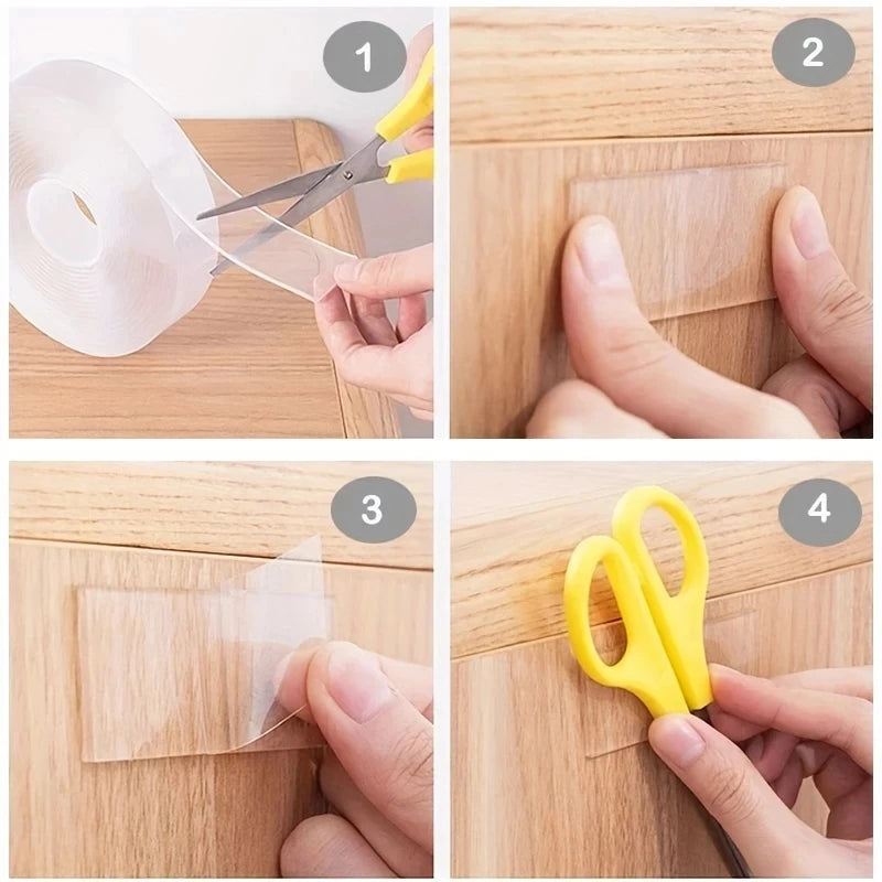 1/3/5M Nano Tape Double Sided Tape Transparent No Trace Reusable Strongly Sticky Waterproof Adhesive Tape Home Wall Tape