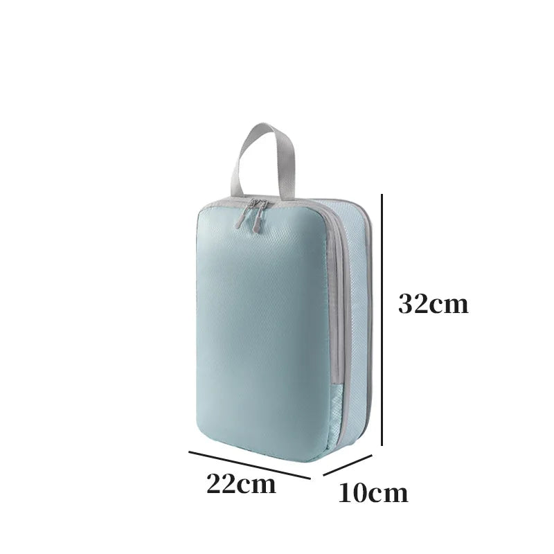 4-Piece Set Travel Clothing Storage Bags Compression Bags Expandable Travel Organizer for Clothing Toiletries Suitcase Organize
