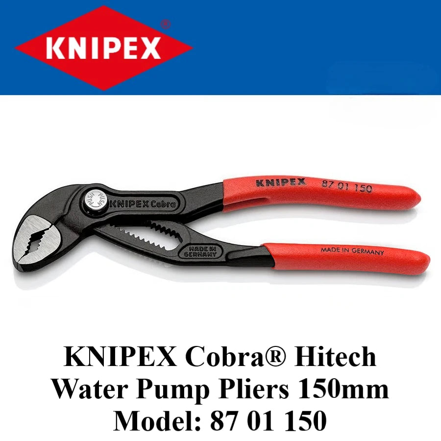 KNIPEX Cobra®8700180 8700250 Hitech Water Pump Pliers - 125mm to 560mm 8700125miniPliers