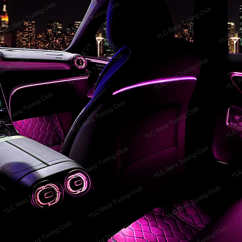 Ambient Light 3/64 Colors For Mercedes-Benz C-Coupe W205  Car Accessories Interiors LED Vents Speaker Decorative Light Retrofit