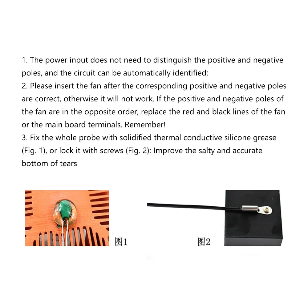 Electronic Thermostat Temperature Control Fan Module DC12V 24V Speed Controller Temperature Control Board Cooling Module