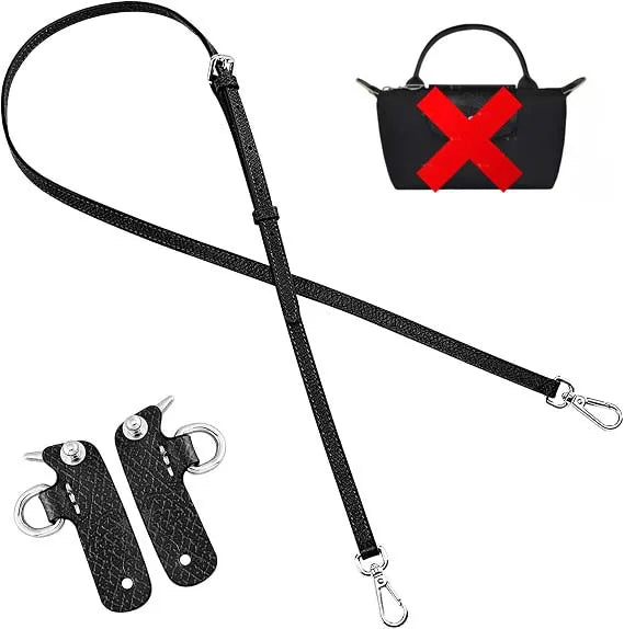 Leather Replacement Crossbody Bag Strap For Longchamp Mini Bag Shoulder Strap Without Punching Modification Bag Accessories