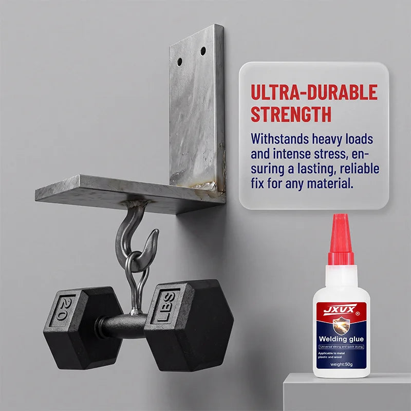 50g Quick-Drying Oil-Based Welding Adhesive. Ultra-Fast Drying Glue with Great Hold, Waterproof and Shock-Resistant, for Repairing Metal, Plastic, Ceramic and Rubber Items