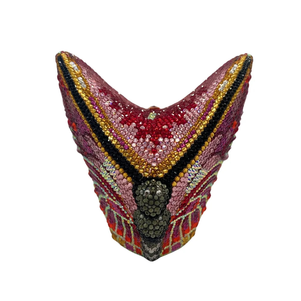 Hot Selling Butterfly Monarch Shaped Crystal Luxury Evening Bag Rhinestone Clutch Purse for Ladies Trendy Metal Frame Handbag