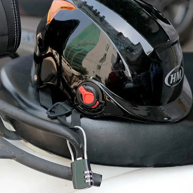 TSA Customs Lock 3 Digit Combination High Security Helmet Lock for Travel Backpack Suitcase Password Padlock Anti-theft Lock