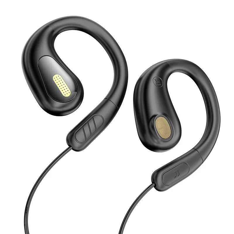 YTOM A13 TYPE C 3.5mm Wired Earphone Open Ear Headphones Bass Stereo Game Music Earplugs Noice Cancelling earbuds PK AK6 EDX