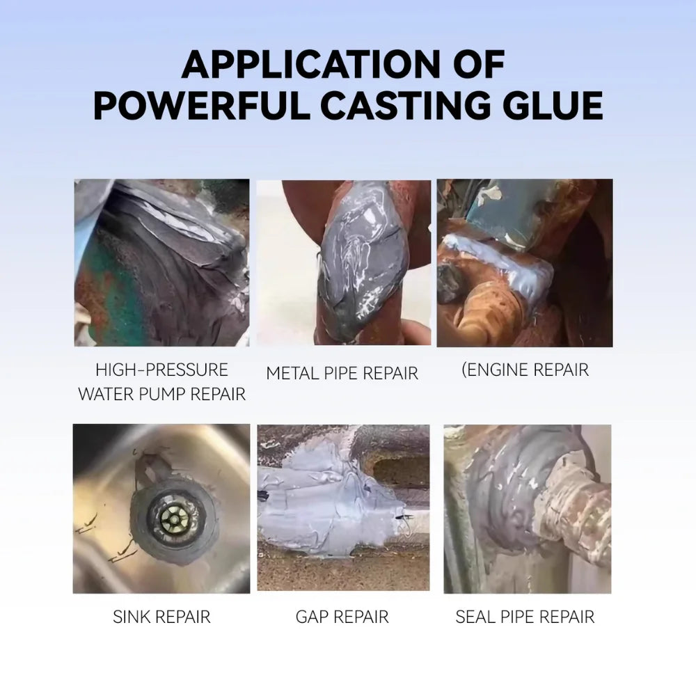 BIGLU Metal Repair Glue High Strength AB Casting Adhesive Cold Welding Heat Resistance Magic Sealant Industrial Repair Agent