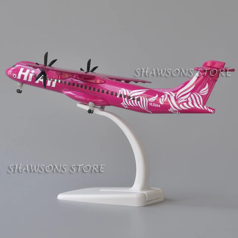 1:140 Diecast Metal Model Plane Toy ATR-72 ATR 72-600 Korea Hi Air Airliner Miniature Replica
