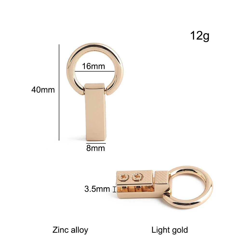 10/40/100PCS Metal O Ring Stud Rivet Screwback Bag Side Edge Anchor Buckles With Screws For Purse Handbag Belt DIY Accessories