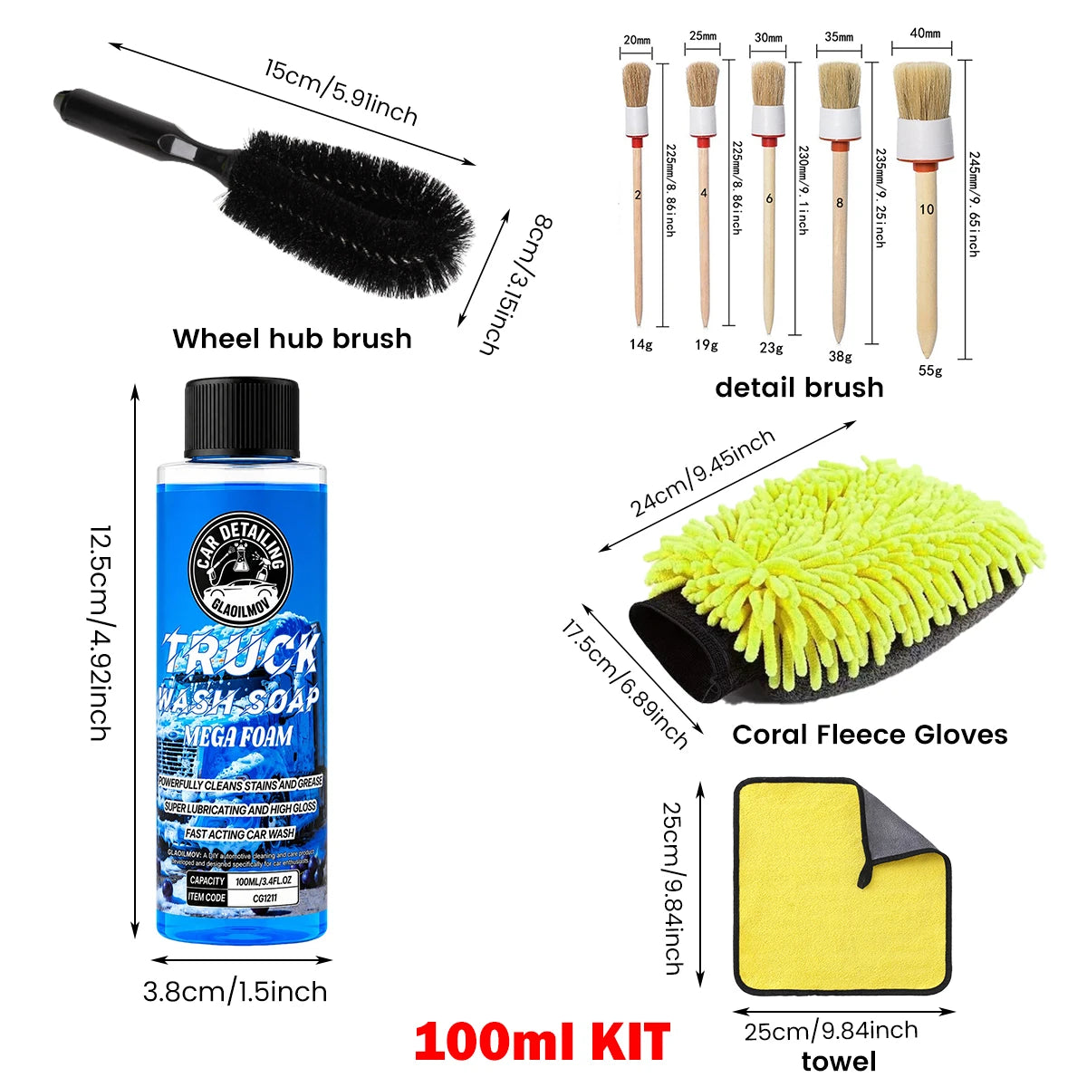 Truck Foam Car Wash Soap Super Concentrate with Hybrid Safely Lifting Dirt, Grime and Residues for an Exceptional Clean