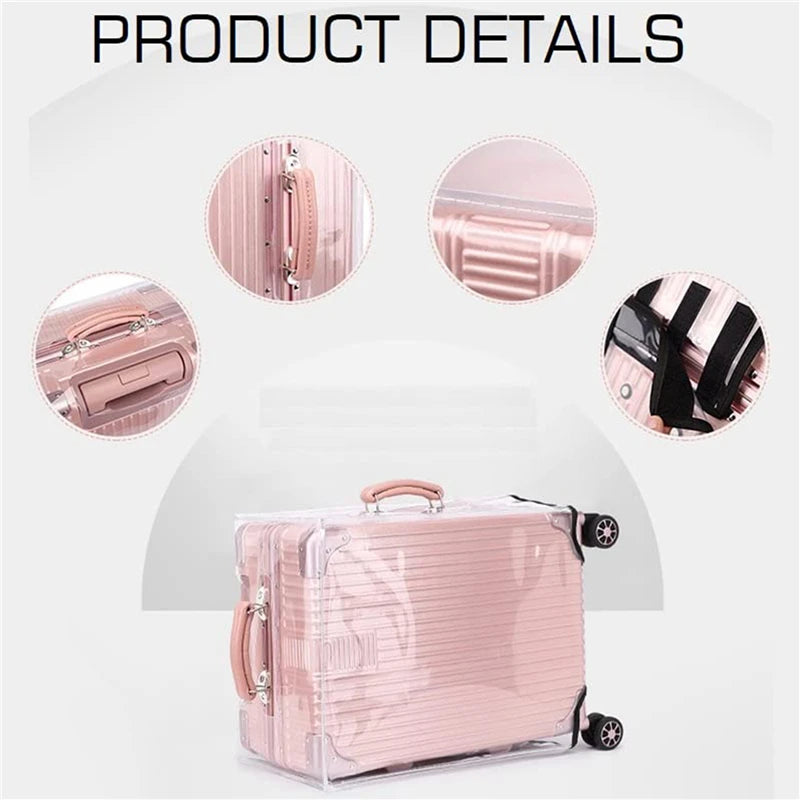 Transparent PVC Luggage Cover Waterproof Trolley Suitcase Dust Cover Dustproof Travel Accessories