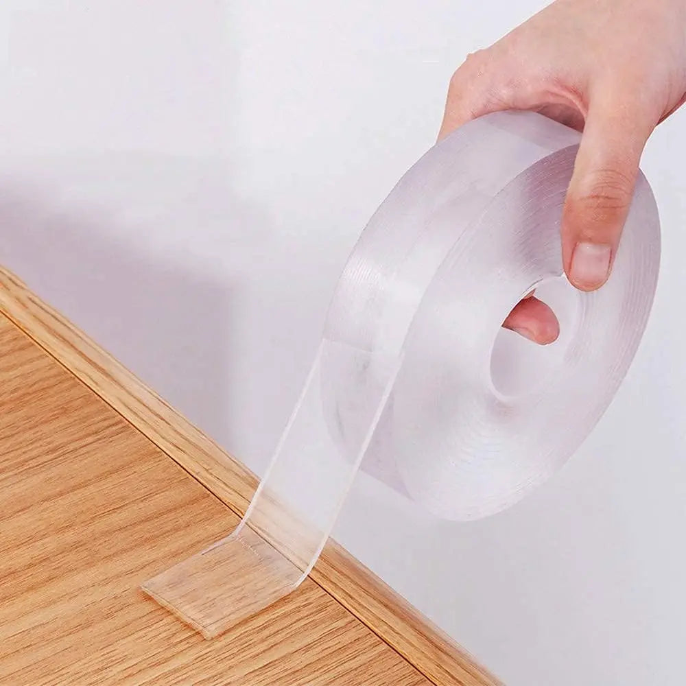 Heavy Duty Nano Double Sided Adhesive Tape For Walls,Traceless Clear Strong Mounting Tape Picture Hanging Adhesive Strips 5CMx5M