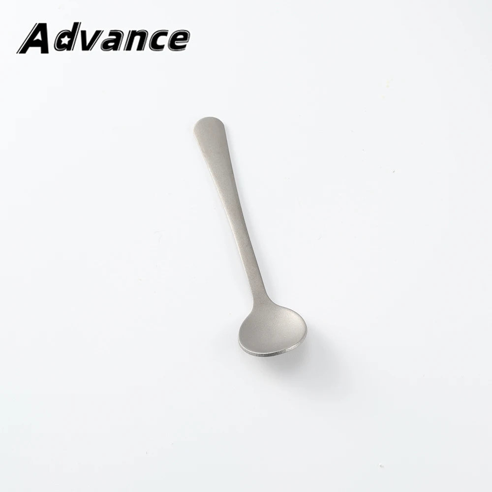 Mini Size Titanium Alloy Small Dessert Spoon Outdoor Camping Coffee Mixing Spoon