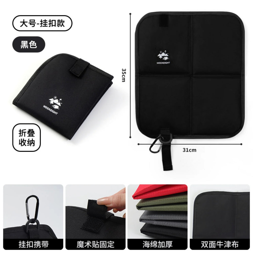 Oxford Cloth Folding Camping Seat Pad Waterproof Thickened Portable Moisture-proof Pad for Hiking Trekking Outdoor Activities