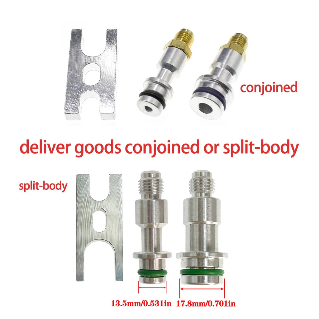 1set Car Air Conditioner Leak Test Plug Stopper Refrigeration Hose Connector Auto A/CPipe Leak Detection Maintainance Tools