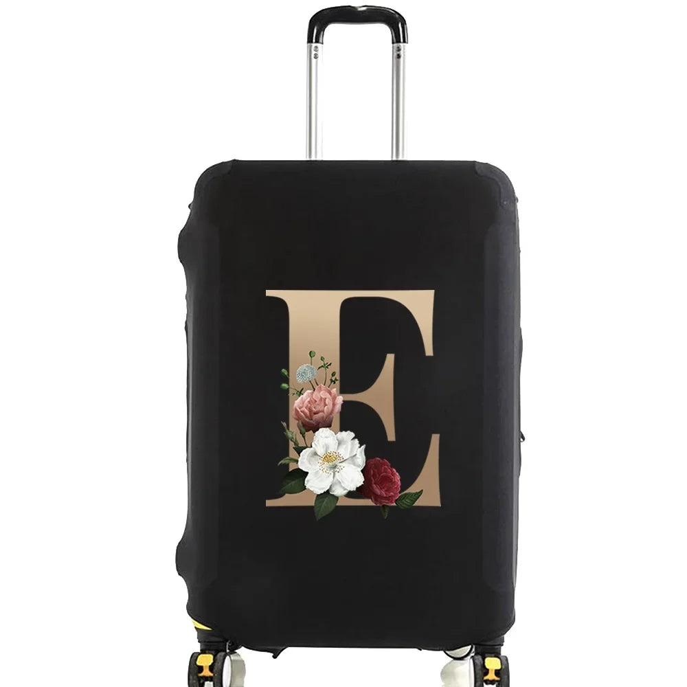 Travel Suitcase Protective Covers Thick Elastic Luggage Cover Protector for 18"-28"Baggage Travel Bag Case Gold Letter Printed