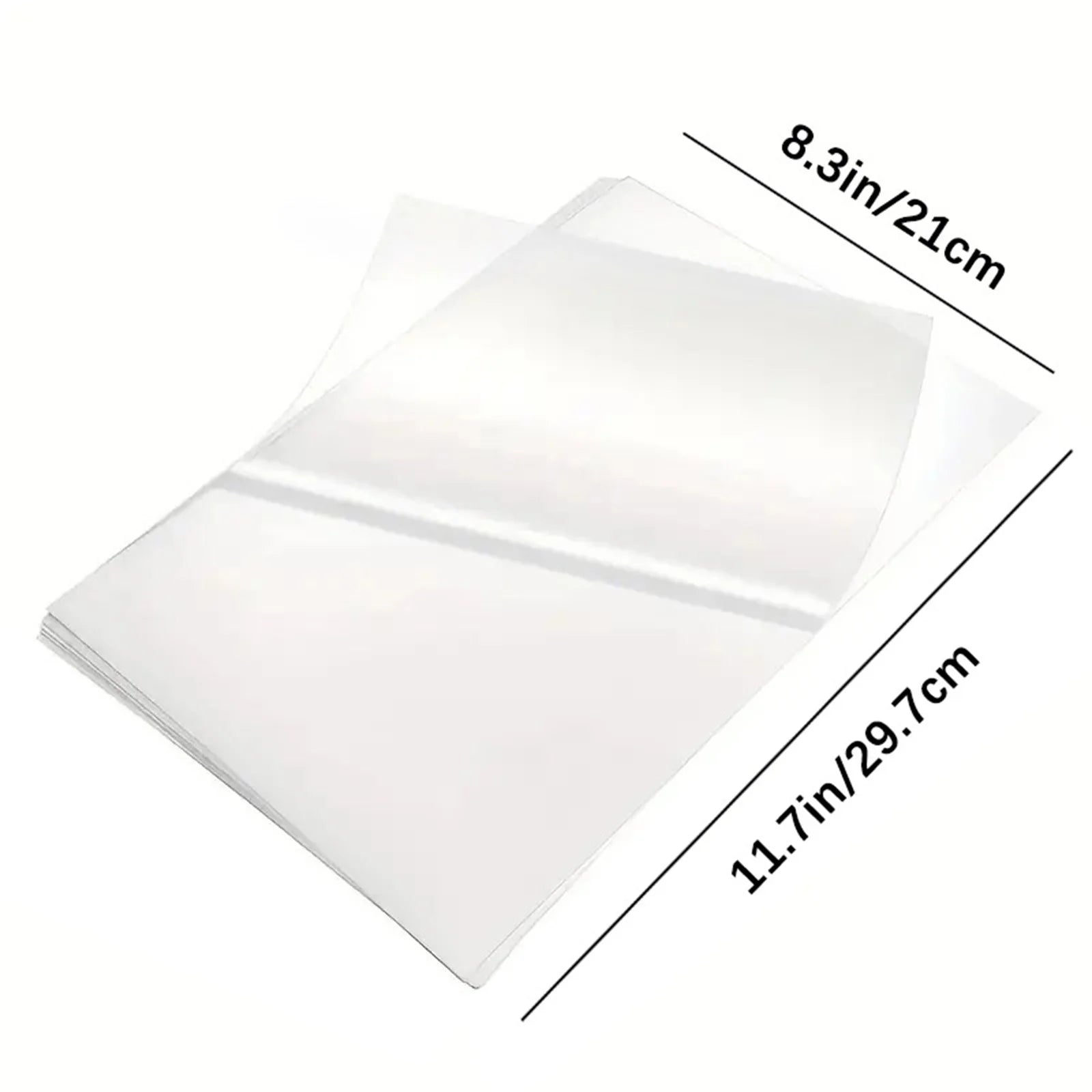20 Pcs A4 Size Clear Matte Vinyl Sticker Cold Laminating Sheets 8.3x11.7 Inches Self Adhesive Vinyl Film