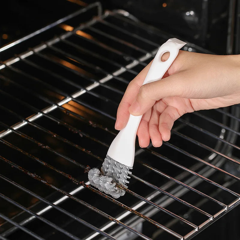 8Pcs Multi-Purpose Grill Cleaning Brush Set BBQ Wire Brushes  Scraper Camping Cooking Accessories Kitchen Grease Remover Tools