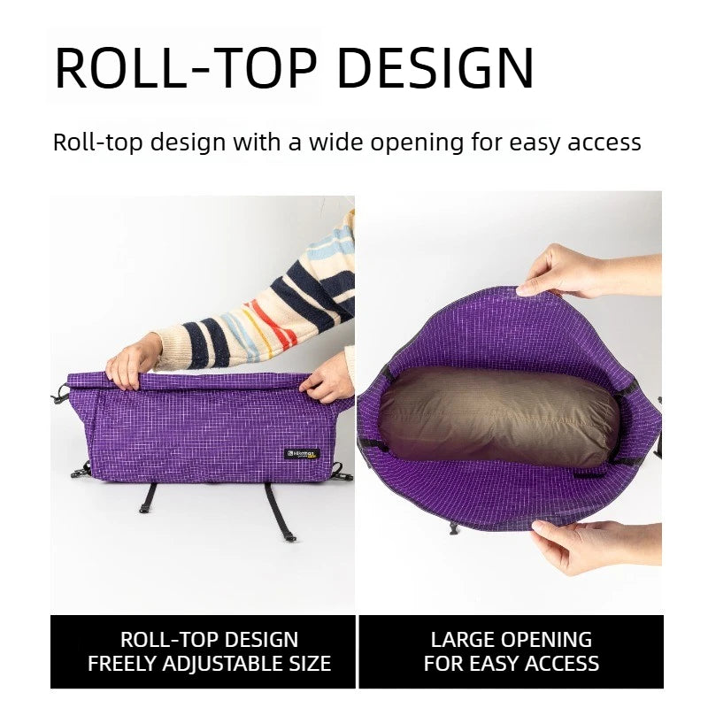 Ultralight Dyneema Backpack Top Lid Waterproof Expansion Pouch Multifunctional External Storage Bag for Hiking & Mountaineering