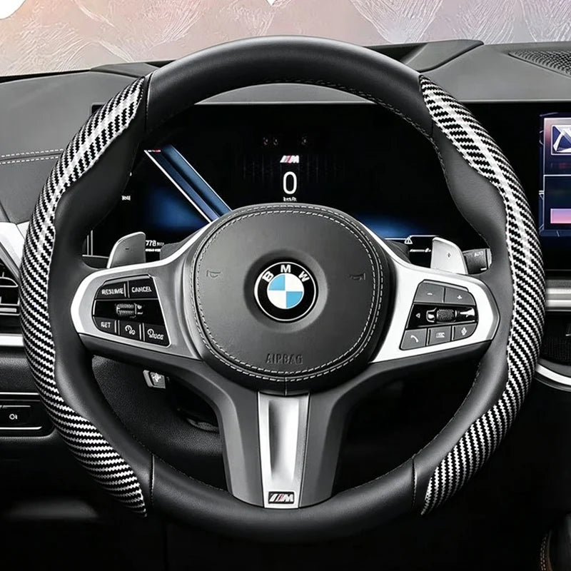 Suitable for Bmw Carbon Fiber Texture Steering Wheel Cover  for X3 3 5 2 4 1 7 8 Series X1 X5 X2 X4 X6 X7 Ix I4 I5 I7 Z4