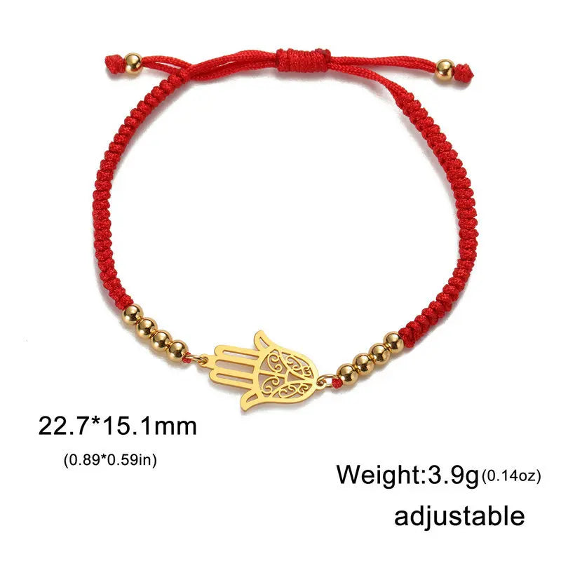 Skyrim Amulet Hamsa Hand of Fatima Bracelets on Hand Gold Color Women's Bracelet Stainless Steel Islamic Lucky Jewelry Gift 2026
