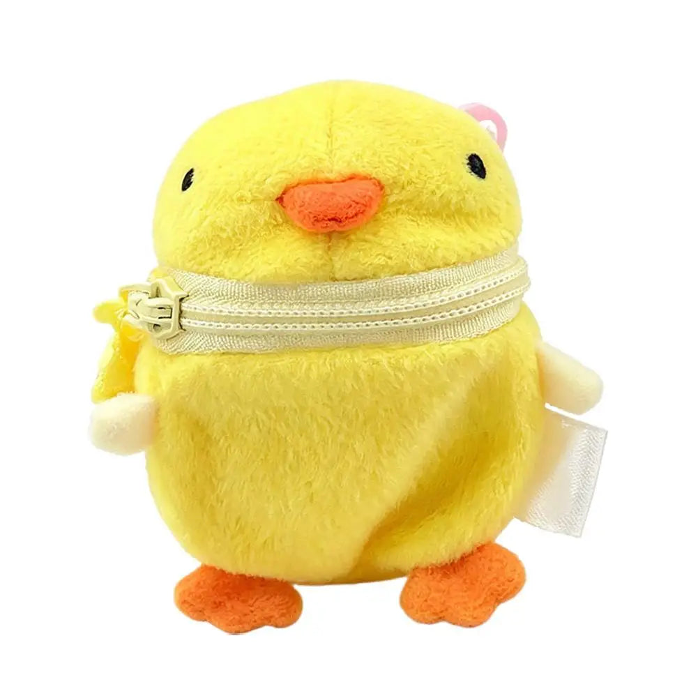Cute Pink Fluffy Rabbit Coin Purse Keychain Cartoon Plush Doll Bag Charm Kawaii Mini Wallet Pendant Festival Gift