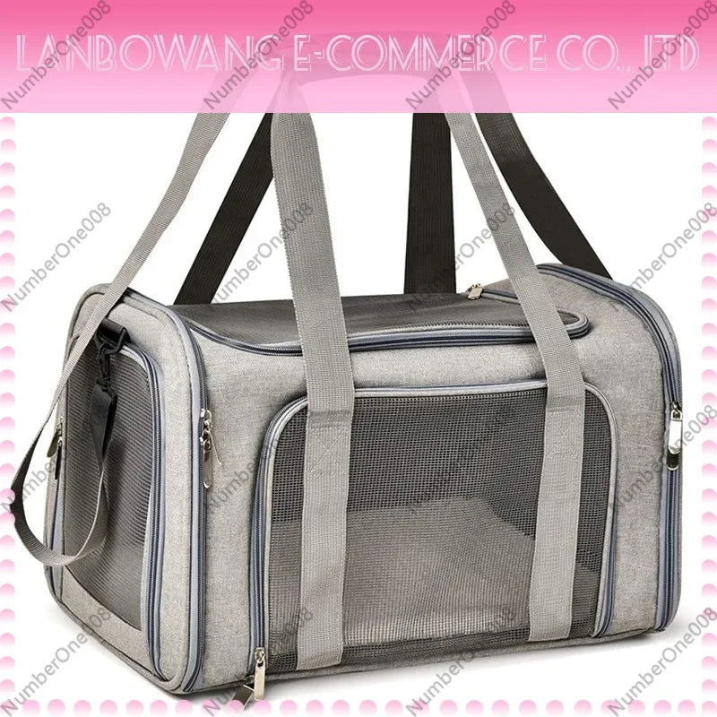 Portable Breathable Cat Carrier Bag Outdoor Handbag for Small Dogs Cats Vehicle Travel Use