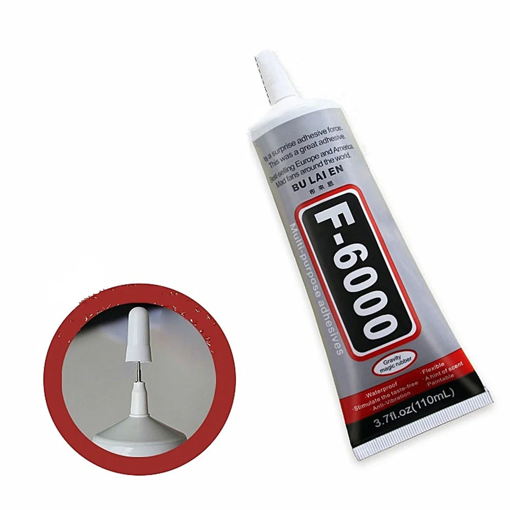 2pcs F6000 110ml Super Liquid Glue Make Crystal Jewelry Bond Contact Adhesive Leather Wood Metal Repair Phone Screen Glass Nail