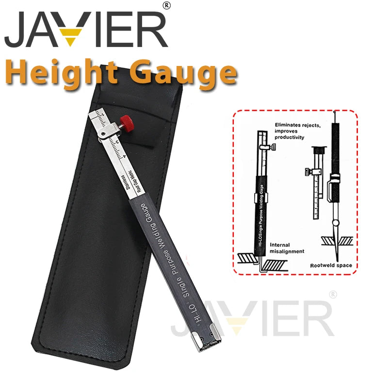 Welding Inspection Scale Small Height Gauge HI-LO Dedicated Internal Welding Ruler Metric Size